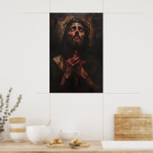 Jesus Christus mit Dornenkrone Kunst, Digital Poster (Küche)