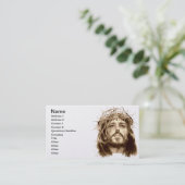 Jesus Christus mit Dornenkrone Visitenkarte (Stehend Vorderseite)