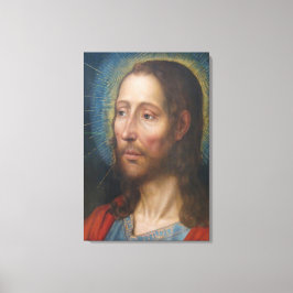 Jesus Christus mit einem Gold Halo (von Quentin Me Leinwanddruck