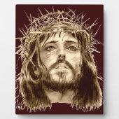 Jesus Christus mit einer Krone von Thorns Fotoplatte (Vorderseite)