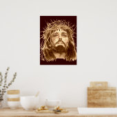 Jesus Christus mit einer Krone von Thorns Poster (Küche)