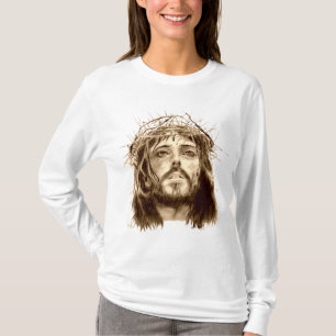 Jesus Christus mit einer Krone von Thorns T-Shirt