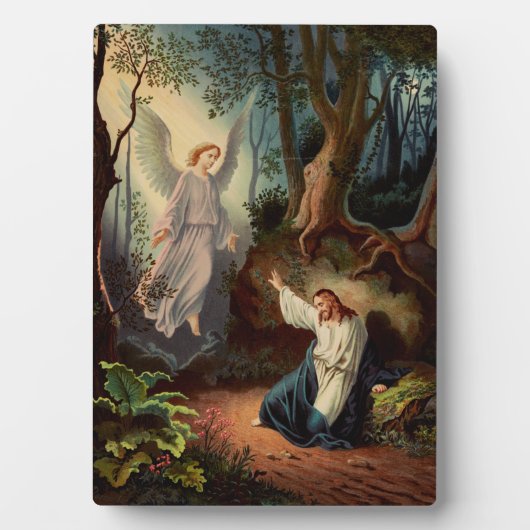 Jesus Christus mit Engel Fotoplatte (Vorderseite)