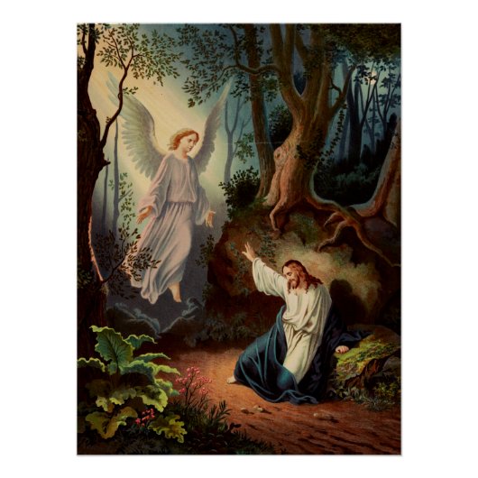 Jesus Christus mit Engel Poster (Vorderseite)