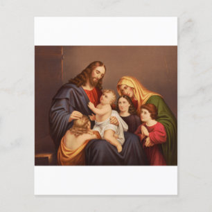 Jesus Christus mit Kindern Premium Fine Art