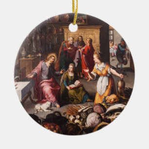 Jesus Christus mit Martha und Mary - Joos Goemaere Keramik Ornament