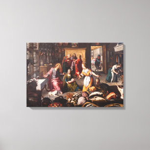Jesus Christus mit Martha und Mary - Joos Goemaere Leinwanddruck