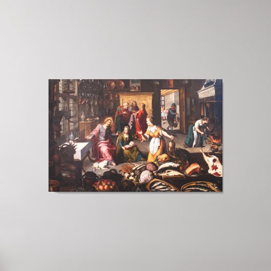 Jesus Christus mit Martha und Mary - Joos Goemaere Leinwanddruck (Vorderseite)