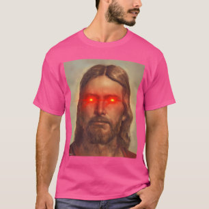 Jesus Christus mit roten Augen T-Shirt