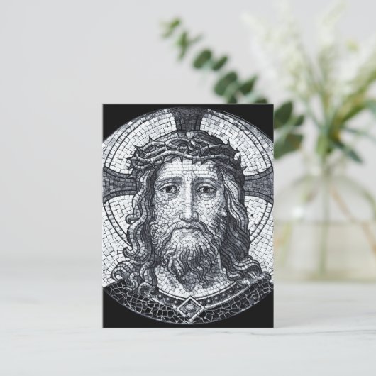 Jesus Christus, Mosaik, Heilige Kirche / Mitgefühl Postkarte (Stehend Vorderseite)