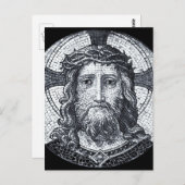 Jesus Christus, Mosaik, Heilige Kirche / Mitgefühl Postkarte (Vorne/Hinten)