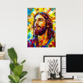 Jesus Christus Mosaikkunst Poster (Heimbüro)