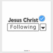 Jesus Christus nach der Bibel Christlich Aufkleber (Blatt)