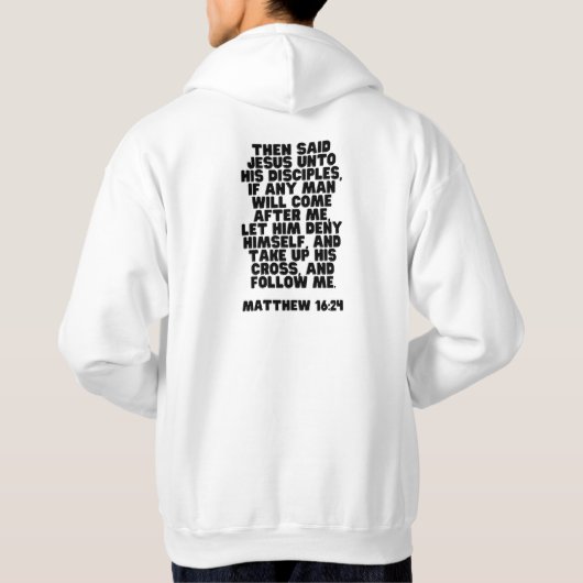 Jesus Christus nach der Bibel Verse Glaube Christl Hoodie (Rückseite)