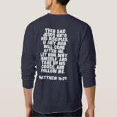 Jesus Christus nach der Bibel Verse Glaube Christl Sweatshirt (Rückseite)