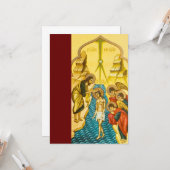 Jesus Christus nimmt Taufe Russische Ikone Karte (Vorderseite/Rückseite Beispiel)