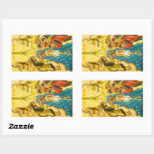 Jesus Christus nimmt Taufe Russische Ikone Rechteckiger Aufkleber (Blatt)