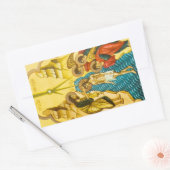 Jesus Christus nimmt Taufe Russische Ikone Rechteckiger Aufkleber (Umschlag)