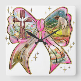 Jesus Christus Ostern Jesus Christliche Männer und Quadratische Wanduhr