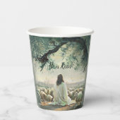 Jesus Christus Ostern Katholisch religiös  Pappbecher (Rückseite)