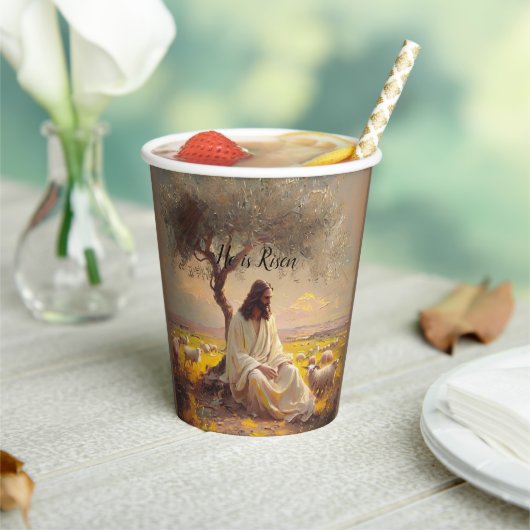 Jesus Christus Ostern katholisch religiös  Pappbecher (In Situ)