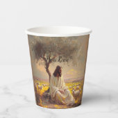 Jesus Christus Ostern katholisch religiös  Pappbecher (Vorderseite)