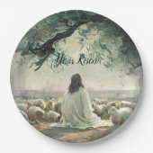 Jesus Christus Ostern katholisch religiös Pappteller (Vorderseite)