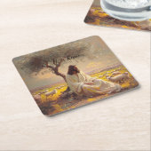 Jesus Christus Ostern katholisch religiös  Rechteckiger Pappuntersetzer (angewinkelt)