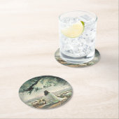 Jesus Christus Ostern katholisch religiös  Runder Pappuntersetzer (Vor Ort)