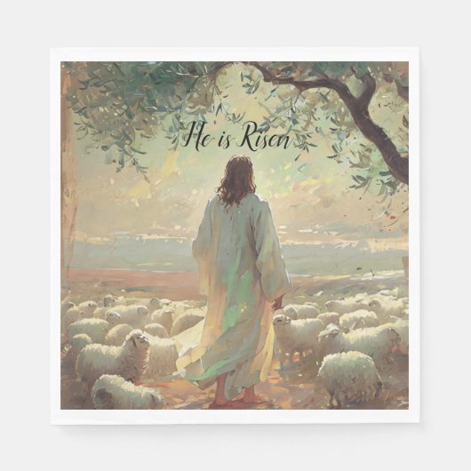 Jesus Christus Ostern katholisch religiös Serviette (Vorderseite)