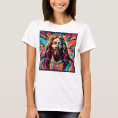 Jesus Christus Ostern Weihnachten Abstrakt T-Shirt (Vorderseite)
