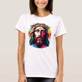 Jesus Christus Ostern Weihnachten Abstrakt T-Shirt