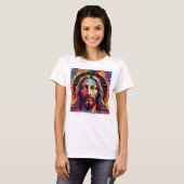 Jesus Christus Ostern Weihnachten Abstrakt T-Shirt (Vorne ganz)