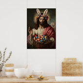 Jesus Christus Osterportrait Meme Malerei Poster (Küche)