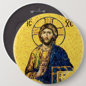 Jesus Christus Pantokrator Button (Vorne & Hinten)