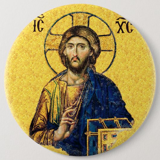 Jesus Christus Pantokrator Button (Vorderseite)