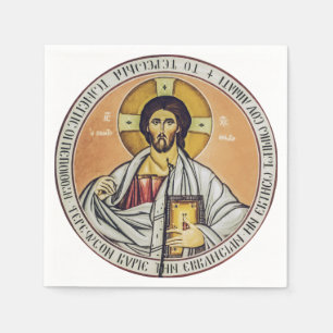Jesus Christus Pantokrator Byzantinische Ikonen Ku Serviette
