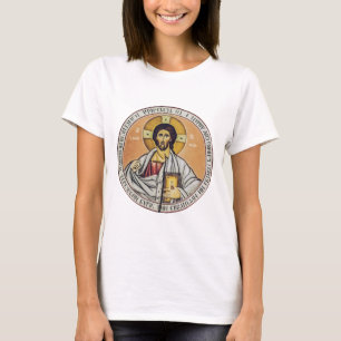 Jesus Christus Pantokrator Byzantinische Ikonen Ku T-Shirt