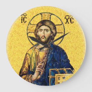 Jesus Christus Pantokrator Große Wanduhr