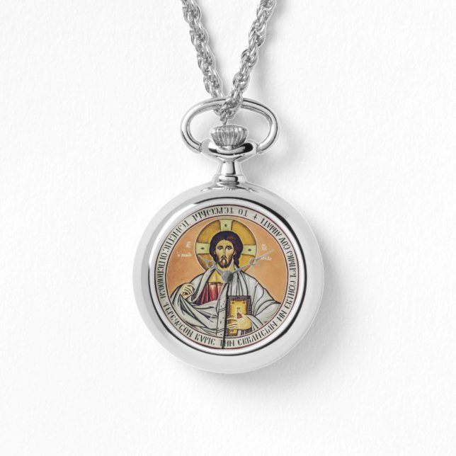 Jesus Christus Pantokrator Kuppel der Kirche Armbanduhr (Vorderseite)