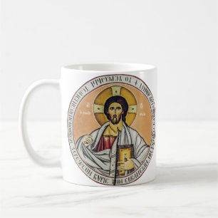 Jesus Christus Pantokrator Kuppel der Kirche Kaffeetasse