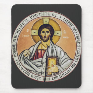 Jesus Christus Pantokrator Kuppel der Kirche Mousepad