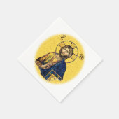 Jesus Christus Pantokrator Serviette (Ecke)