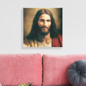 Jesus Christus Portrait auf der Leinwand 12x12 (Insitu (Wohnzimmer))