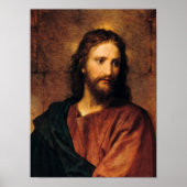 Jesus Christus, Portrait von Heinrich Hofmann Poster (Vorne)