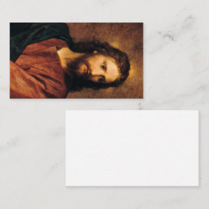 Jesus Christus, Portrait von Heinrich Hofmann Visitenkarte