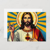Jesus Christus Postkarte (Vorne/Hinten)