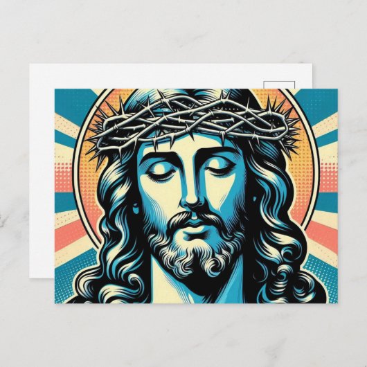 Jesus Christus Postkarte (Vorne/Hinten)