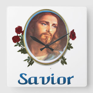 Jesus Christus Quadratische Wanduhr