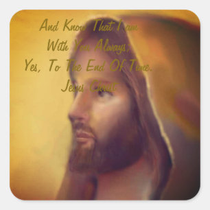 Jesus Christus Quadratischer Aufkleber